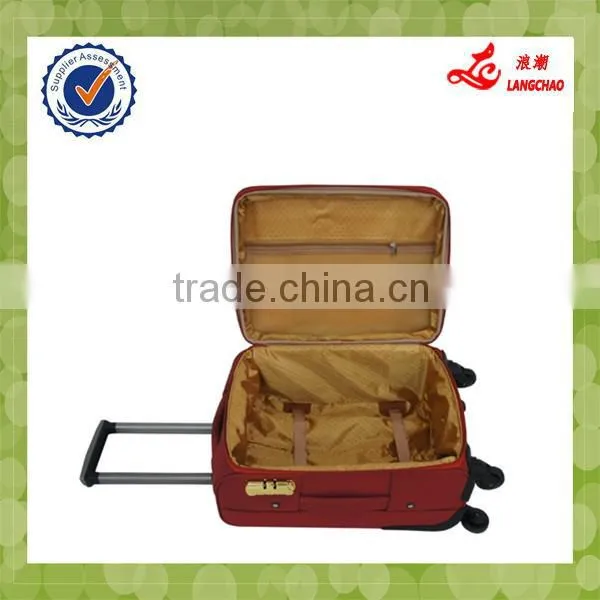 19"23"26"29" Inch 4 Pcs Red Fabric Four Wheels Traveling Airport Brand Luggage
