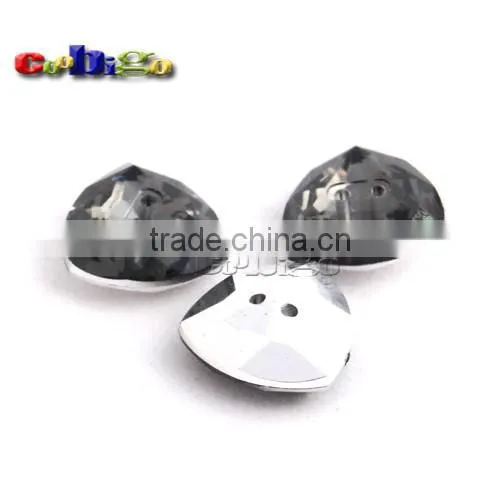 30L(19mm) Triangle Arc Acrylic Sewing Rhinestone Button For Apparel Bag Accessories #FLN023-30L(Mix-s)