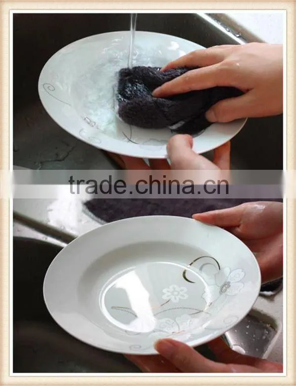 Kitchen dish cup sponge chenille microfiber chenille towel