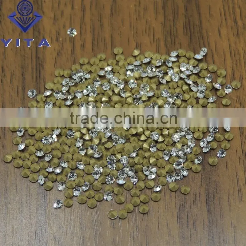 ss8 2.4mm White Crystal beads Point back Rhinestones Glass Chatons Strass