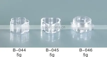 5g Heart-shaped PS plastic jar for eye cream