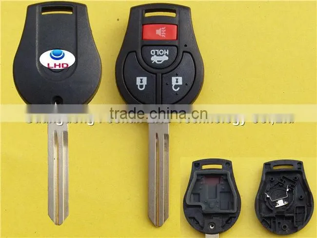 Replacement 3 Buttons With Logo Uncut Right Groove Blade Remote Blank Fob Key Case Shell For Mitsubishi Car Key