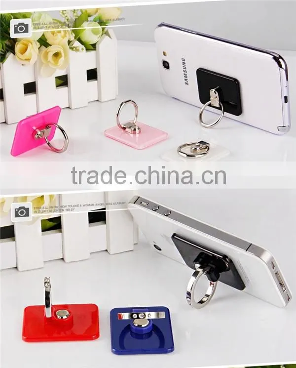 crystal polished PC and metal ring ring holder stand