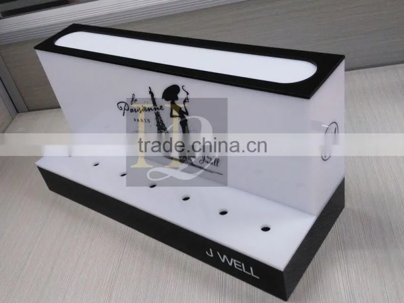 LED illuminating fashion acrylic cosmetic display stand/perfume display stand