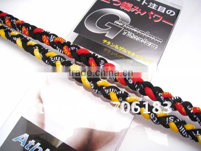 Tornado Titanium Germanium Ion Sports Necklace Black & Brown