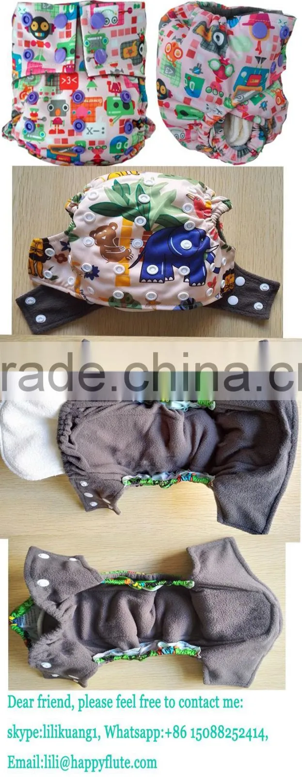 2016 happy flute wholesale cloth diaper baby cloth diaper one size fits all adjust nappy factory