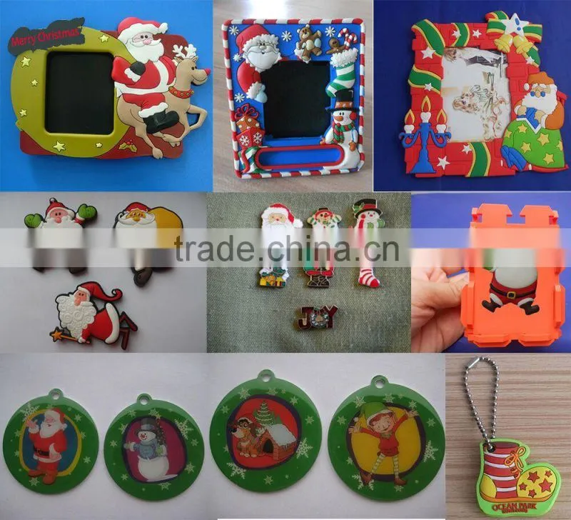 Christmas gifts 2015 soft pvc picture frame Santa Claus picture frame