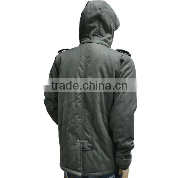 Men's Padded Jacket parka with removable hood