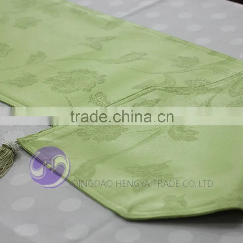 factory hot selling ployester satin table runner for wedding decoration