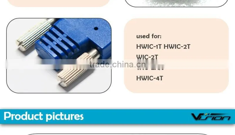 Vision smart serial V.26 pin loopback adapter converter for cisco HWIC-1T module