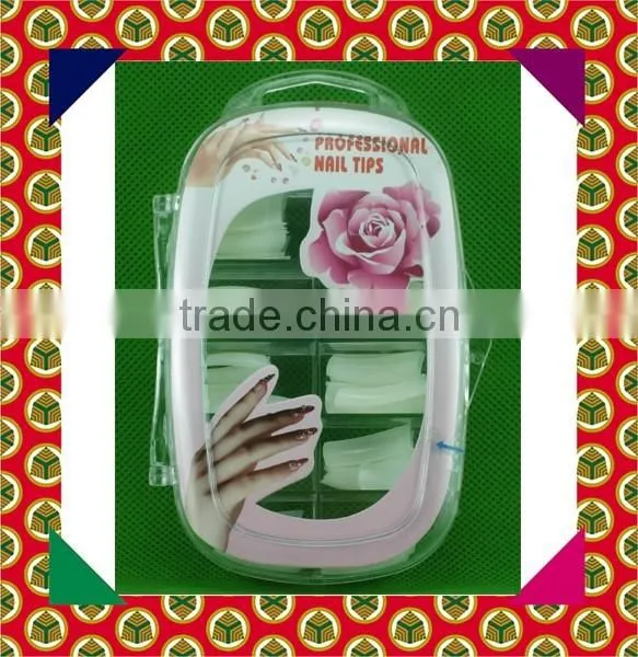 High quality 1 box ABS white clear natural color french nail art tips