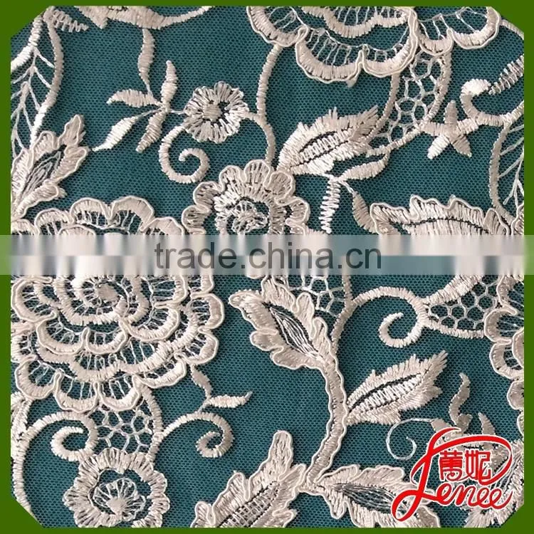Classical Design Dress Choice Multicolor Sequined Beads Embroidery Fabric