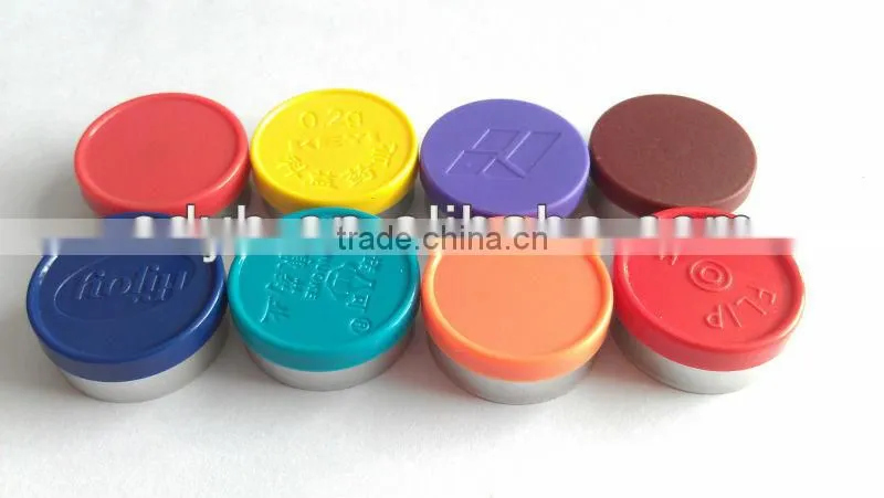 pharmaceutical transparent cap and silver aluminum flip off cap