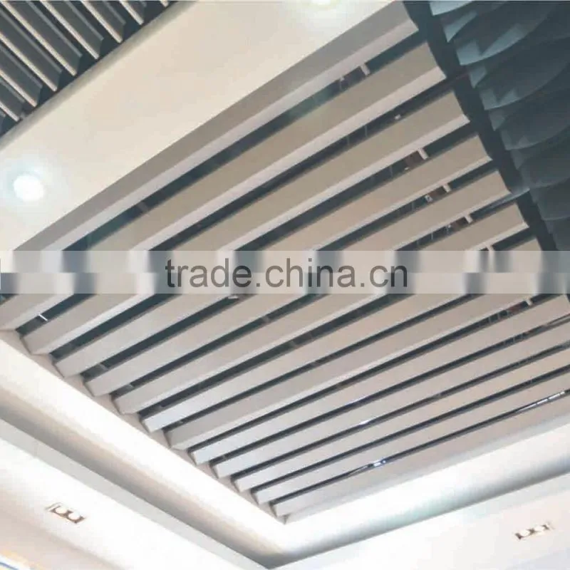 Modern Painting Weather Resistant Aluminum / Metal V shaped Strip Ceiling, Types of Outdoor Ceiling Suspended Ceiling Board