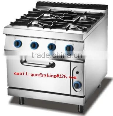 Free Standing 4-Burner Gas Cooker Range With Gas Oven Inside