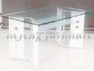 European leather dining table