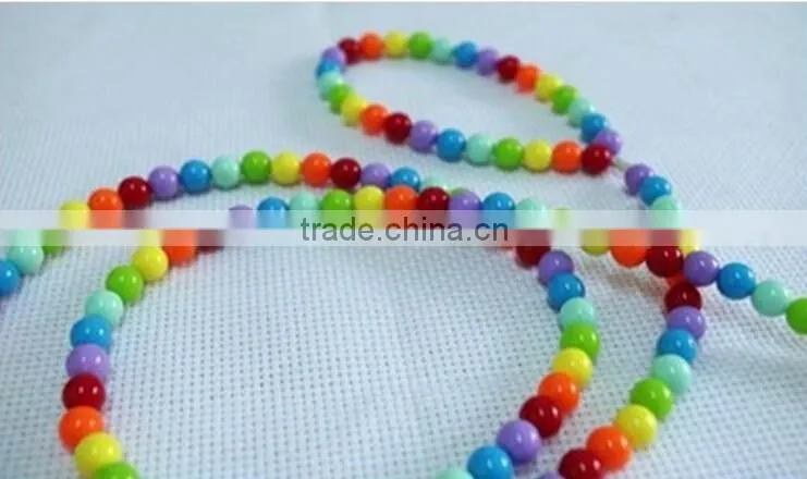 Luxury Pet Cat Dog Collar and Leash Set Colorful Beads Pearl Collar for Small Puppy