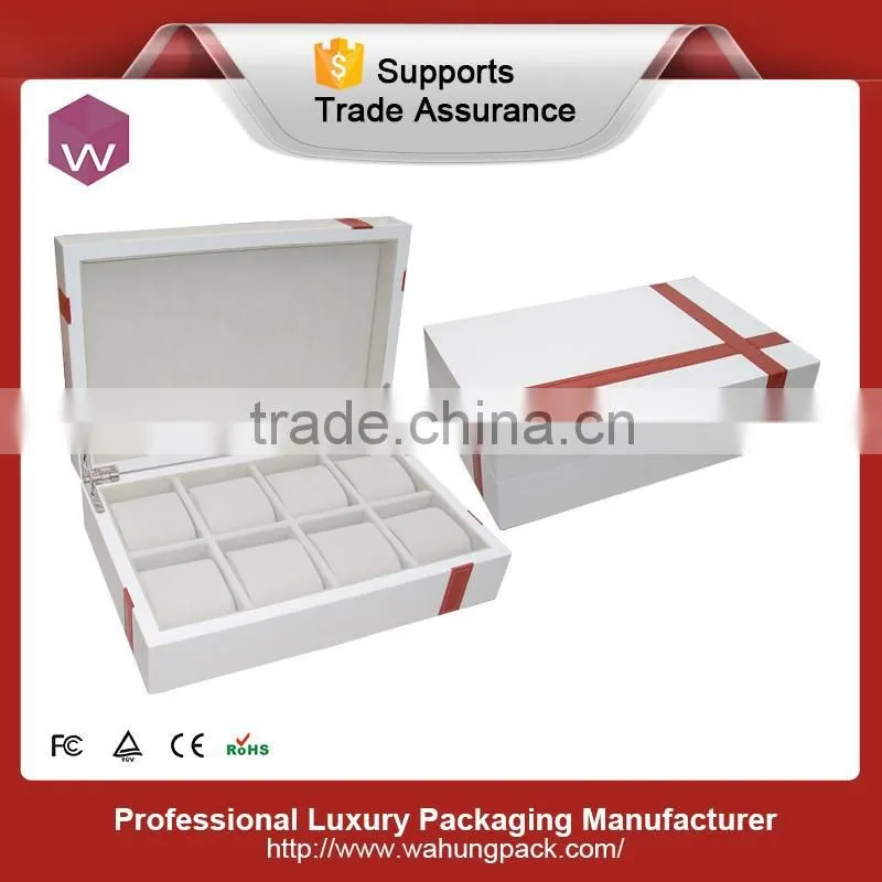Real Leather Black Color Watch Box For Man With Custom Logo