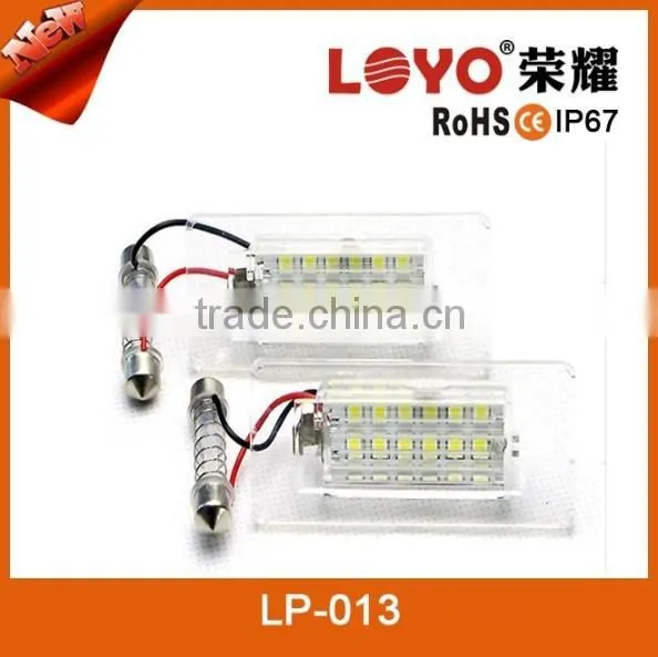 Hot test selling LED license plate lamp for Mini R56 remote car license plate