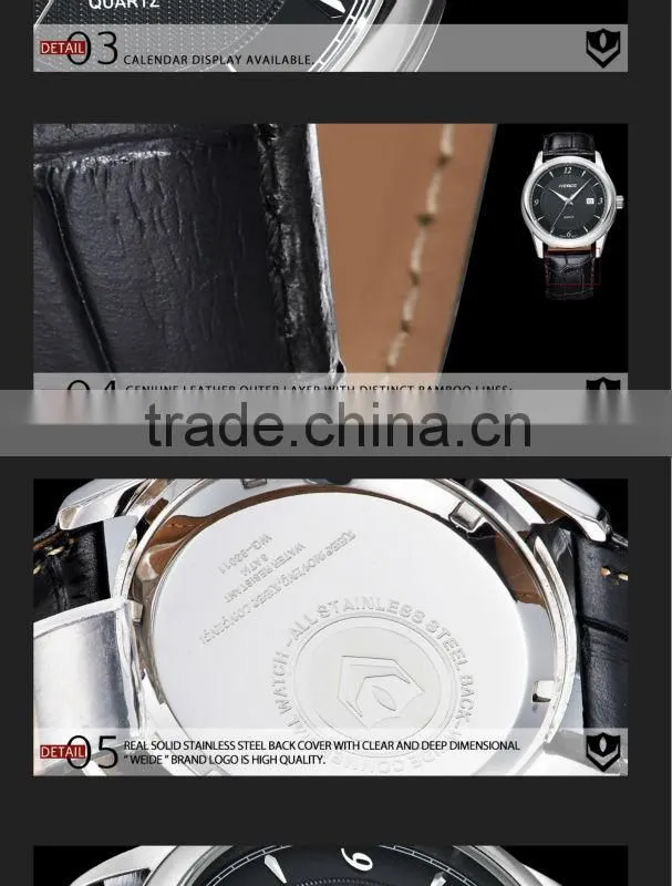 WEIDE Top Sale Famous Brand Men Watch Genuine Leather Strap Watches Waterproof Relogio Dress Men's Wrist Watches Casual WH93011