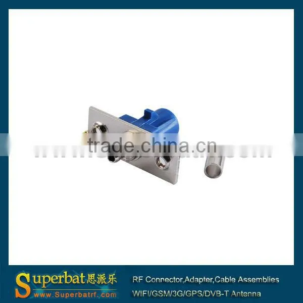 Fakra 2 hole panel plug Blue for GPS telematics/navigation,RG316