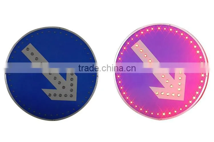 Road safety warning signs solar power led warning light