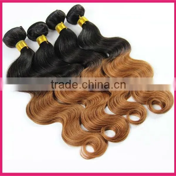 Hot sale wholesale price 100 human hair ombre hair weave