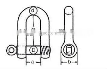 European Type Large Dee Shackle