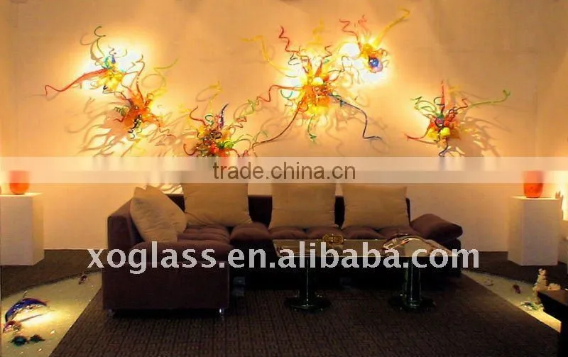 hand made art glass wall decoration xo-7033 and blown glass wall decoration