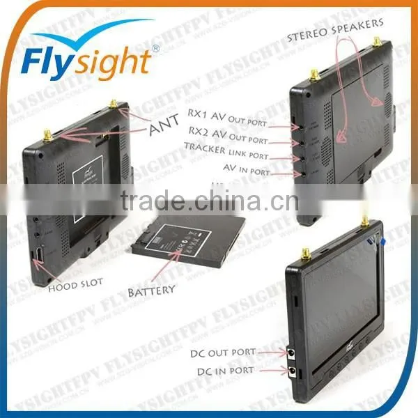 C522 5.8G 7 inch TFT HD FPV LCD Monitor Black Pearl Diversity RX for RC Quadcopter parts