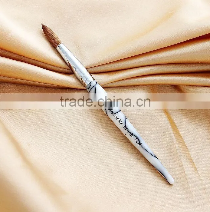 Oval Acrylic Handle Kolinsky Nail Art Brush with Metal nail kolinsky nail art brush