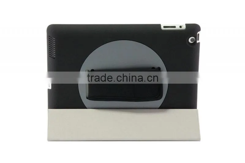 Special design rotating 360 degree handheld plastic case for iPad , for iPad smart case factory outlet