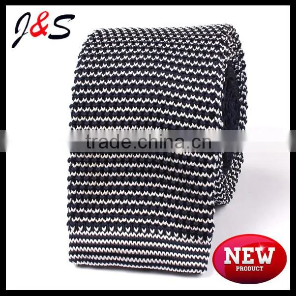 wholesale hand made CUSTOM navy blue silk knitted tie KT036