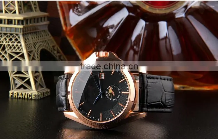 New trend fashion men watches leather watches special mens leather watches