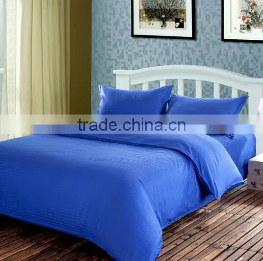 100% cotton plain stripe hotel bed cover duvet cover/bed sheet flat sheet/pillowcase Manufacturers in China