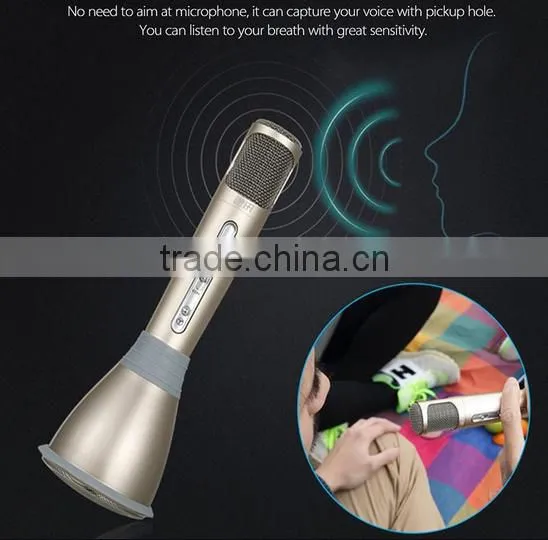 K068 portable mini bluetooth speaker wireless microphone karaoke player