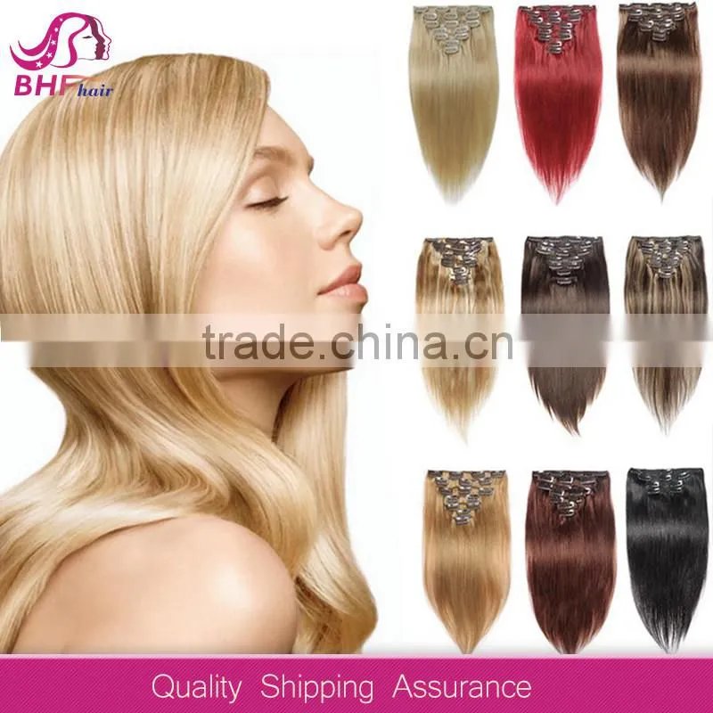 100 Real Remy Human Hair Extension Clip Ons