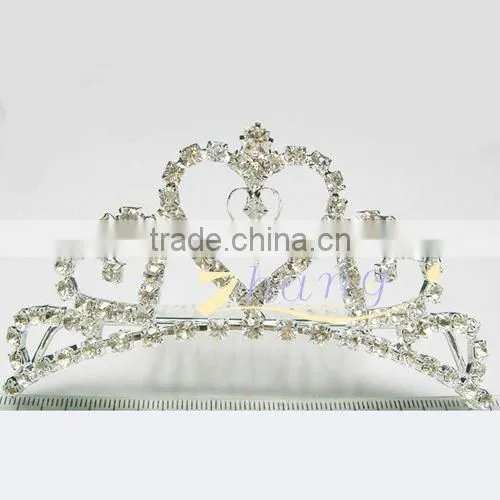 Heart Loop Princess Bridal Tiara Comb
