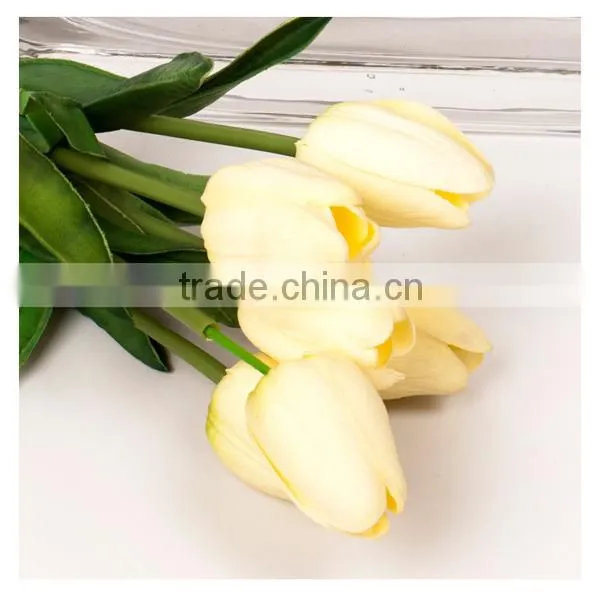 Real touch artificial tulips with 6pcs bundle/decorative tulips flower