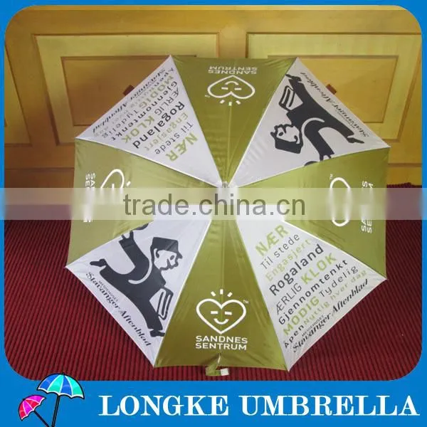 24"aluminum shaft wooden handle customized straight umbrella