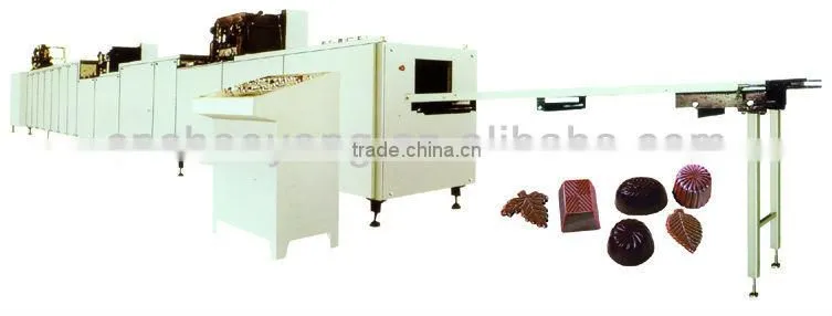 Chocolate enrobing line
