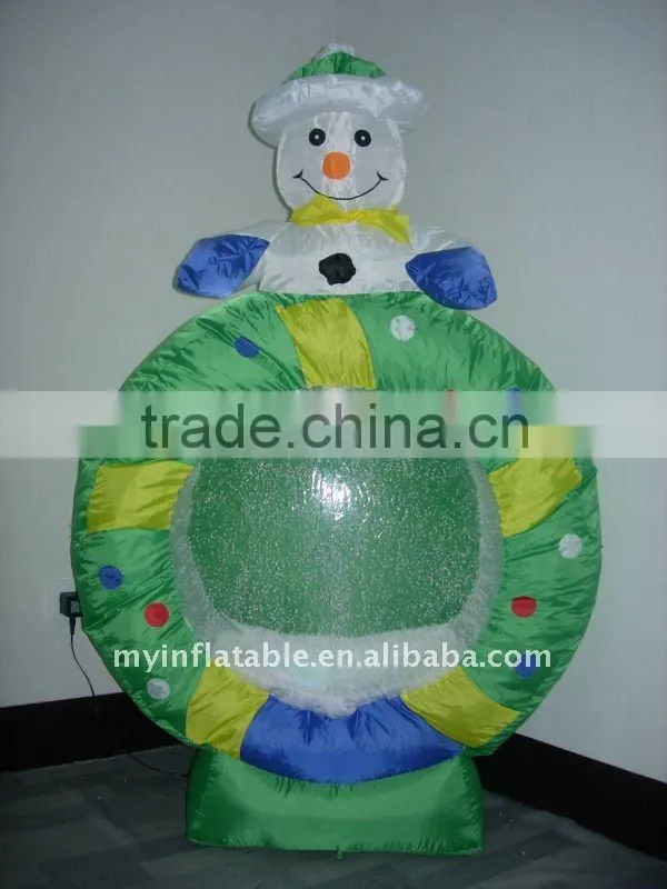 inflatable Christmas tree with snowman christmas decorations