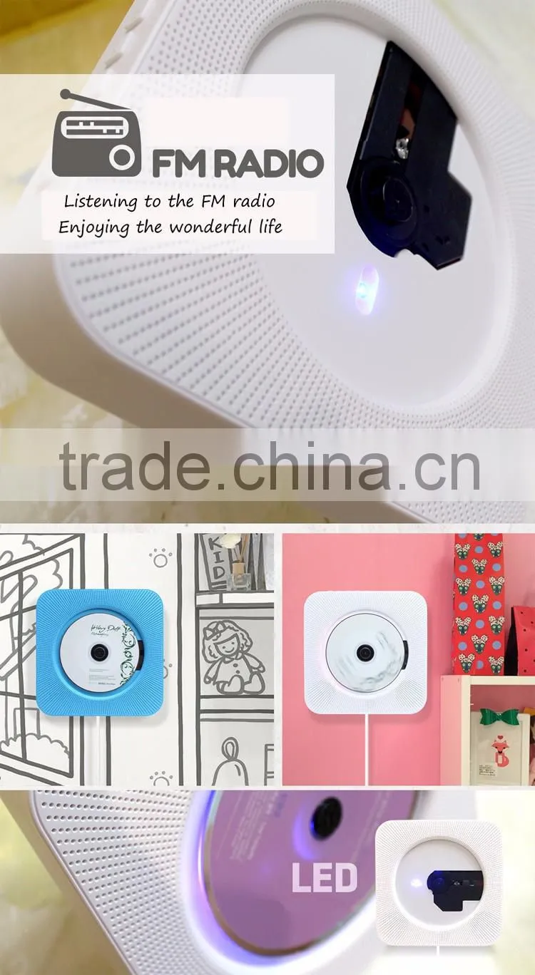 High quanlity bluetooth CD speaker, wall hanging CD player for Christmas gift