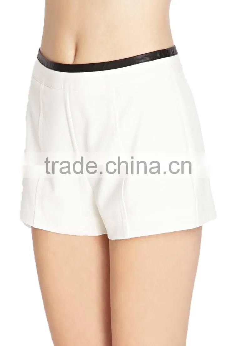 Sexy women high-waiste black side embellished shorts skirt high waistes women shorts