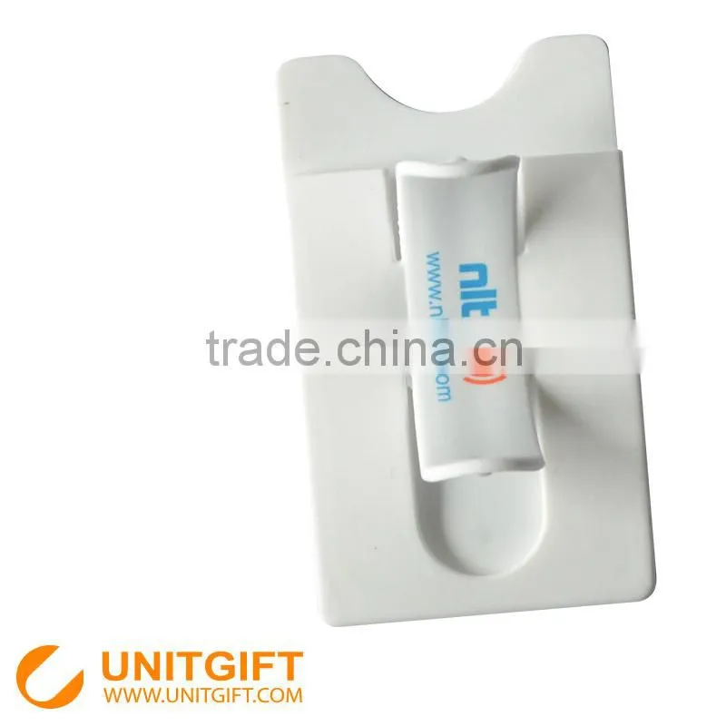 Custom silk print silicone mobile holder stand