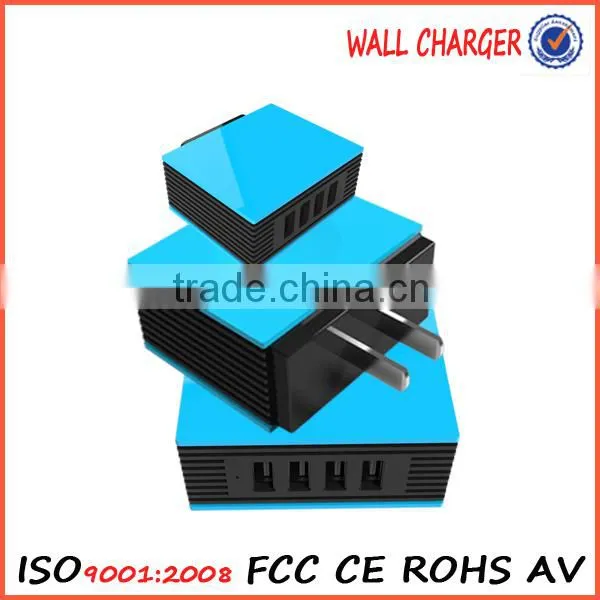 4-Port USB US Wall Charger Travel Power Adapter Portable Travel Charger for Apple iPhone