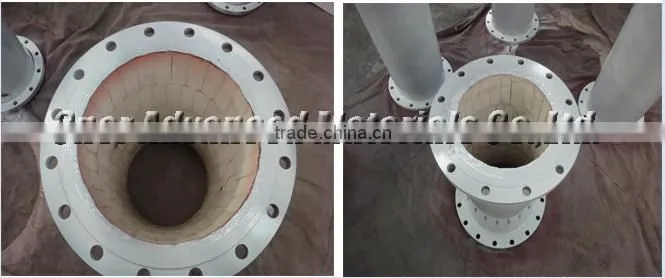Ceramic lined wear resistant steel pipe, ceramic lined elbow