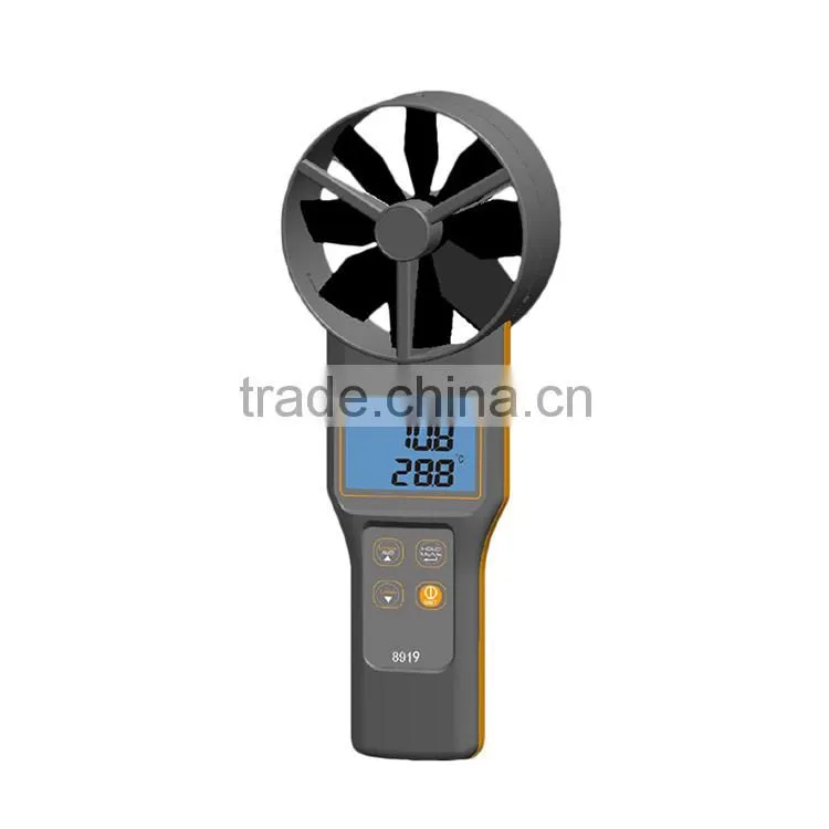 Measuring Wind Speed Air volume CO2 AirFlow Temperature Humidity DP Wet bulb Meter 10cm Vane Multifunctional Digital Anemometer