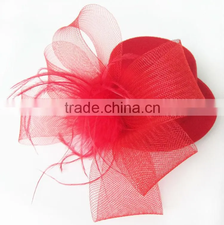 MYLOVE 2 colors feather hat in stock bridal hair accessory for women MLXM021