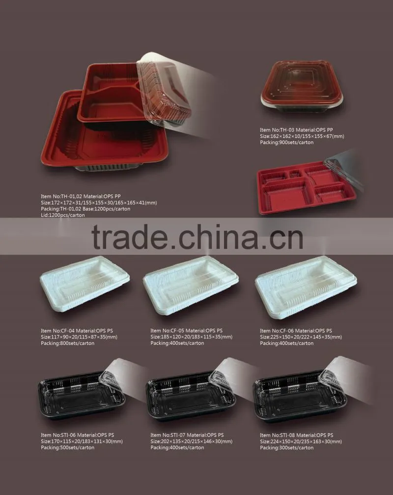 High quality plastic food container compartment